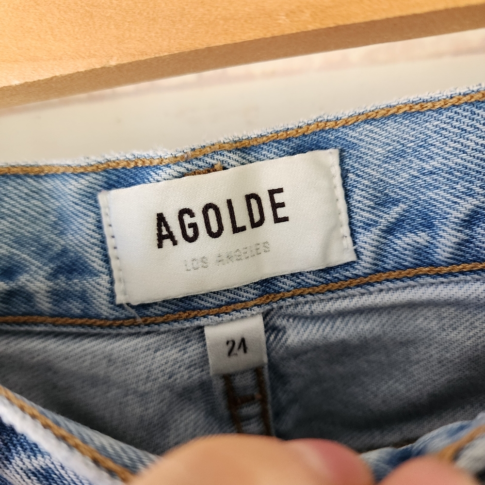Agolde Riley High Rise Straight Crop Jeans - Picture 7 of 12
